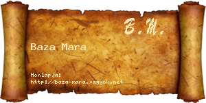 Baza Mara névjegykártya